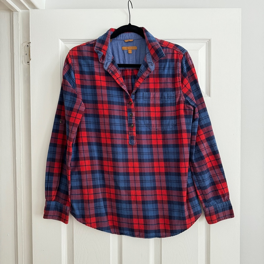 3/4 button Flannel